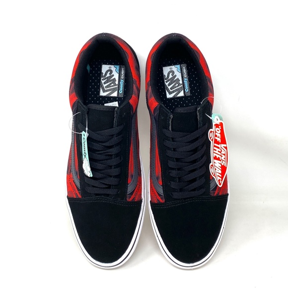 VANS Old Skool ComfyCush Low Black Red Men Suede Canvas Size Sneaker VN0A5DYCY09 - Picture 7 of 10